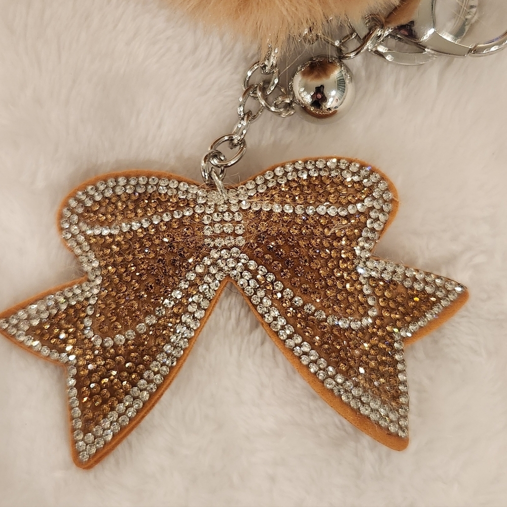 Cheer Keychain Set with Pom Pom And Bow Bag Charms - Picture 5 of 6